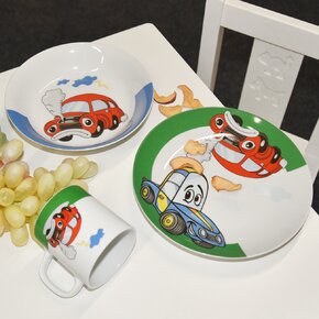 Hluboký dětský talíř AUTO pr. 19 cm