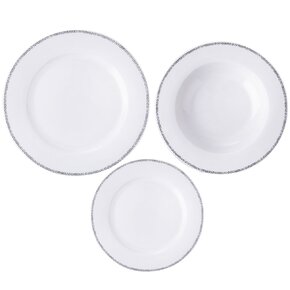 Jídelní sada čtverečky 18 dílů 