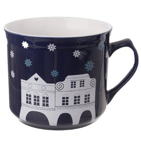 Dárkový hrnek s ponožkami DOMKY 0,5 l modrá