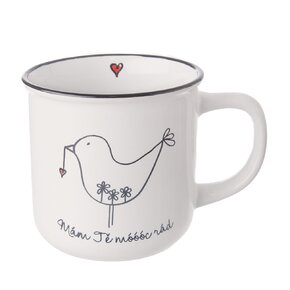 Hrnek ptáček Mám tě rád 0,37 l 