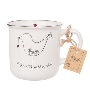 Hrnek ptáček Mám tě rád 0,37 l 