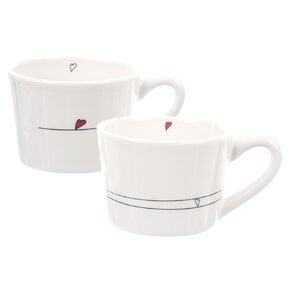Hrnek SRDÍČKA linky 0,23 l 2 ks