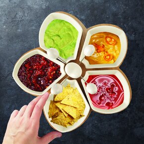 Servírovací misky s napichovátky a tácem WHITELINE