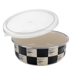 Miska ŠACHOVNICE Lem s víkem pr. 19 cm