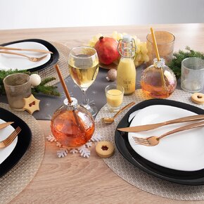 Jídelní sada LUNA black and white 18 dílů