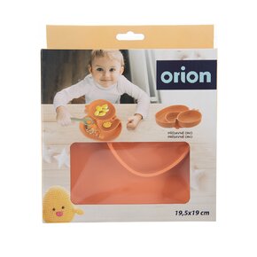 Dělený dětský talíř kačenka 19,5x19 cm