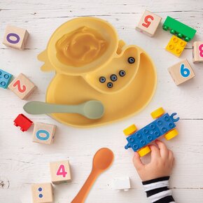 Dělený dětský talíř kačenka 19,5x19 cm