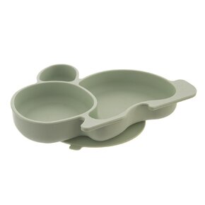 Dělený dětský talíř zajíček 23x18 cm