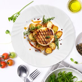 Mělký talíř LUNA vlnky pr. 25,5 cm