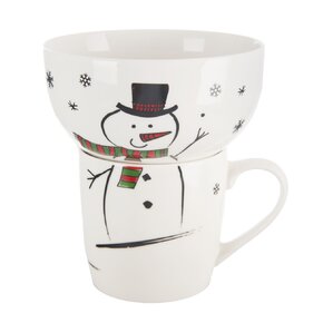 Hrnek s miskou SNĚHULÁK 0,35 l