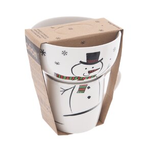 Hrnek s miskou SNĚHULÁK 0,35 l