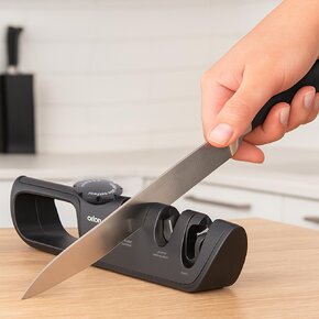 Ostřič nožů s rukojetí 3v1