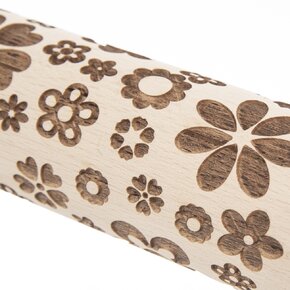 Váleček na těsto KVĚT 20 cm 