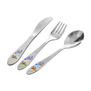 Jídelní dětský příbor letadla 3 díly