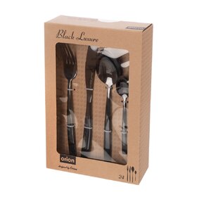 Jídelní příbory BLACK Luxure 24 dílů