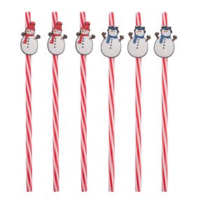 Nápojové brčko opakované použití SNĚHULÁK 6 ks