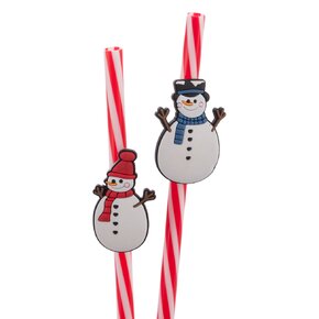 Nápojové brčko opakované použití SNĚHULÁK 6 ks