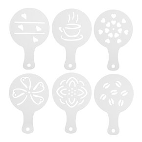 Zdobicí šablona na kávu set 6 ks