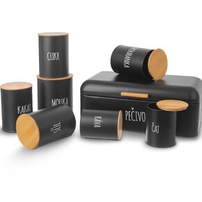 Dóza MOUKA BLACK pr. 13 cm