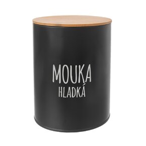 Dóza Mouka hladká BLACK pr. 13 cm