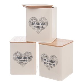 Dóza Mouka polohrubá SRDCE 11,5x11,5x14 cm
