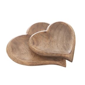 Servírovací tác MANGO srdce 20x20 cm