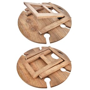 Piknikový tác-stolek MANGO pr. 39,5 cm, v. 24,5 cm