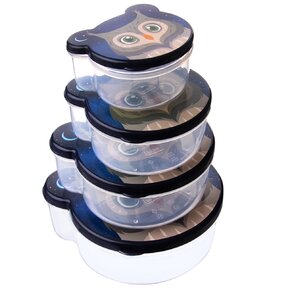 Svačinový box sova 4 ks