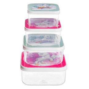 Svačinový box jednorožec 4 ks