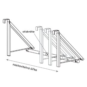 Věšák na dveře nastavitelný