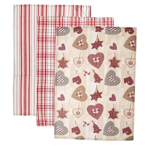 Kuchyňská utěrka SRDCE 3 ks