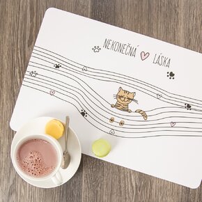 Prostírání NEKONEČNÁ LÁSKA kočka 43x28 cm