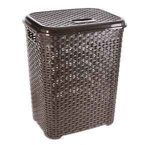Prádelní koš s víkem RATAN brown