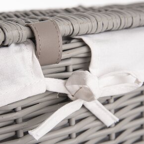 Prádelní koš s víkem šedý