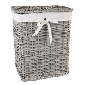 Prádelní koš s víkem šedý