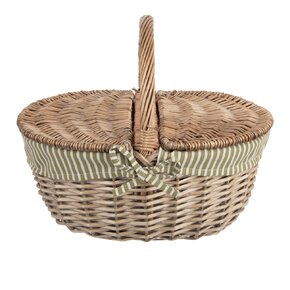 Piknikový koš s víkem a textilní vsadkou