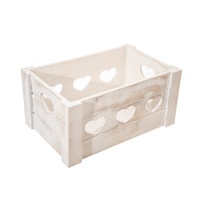 Dekorativní bedýnka SRDCE 28x18x14 cm