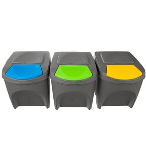 Odpadkový koš na tříděný odpad Sort 3x21 l
