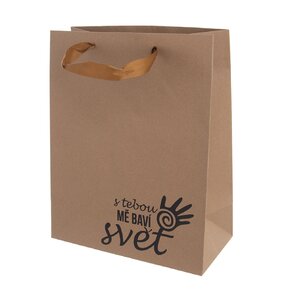 Dárková taška 26x32,5 cm S TEBOU MĚ BAVÍ SVĚT