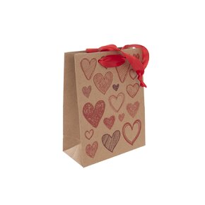Dárková taška SRDCE 14x7x18 cm 