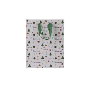 Dárková taška Šťastné a veselé 18x10x23 cm