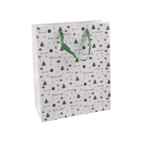 Dárková taška Šťastné a veselé 26x12x32 cm