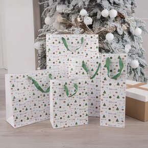 Dárková taška Šťastné a veselé 26x12x32 cm