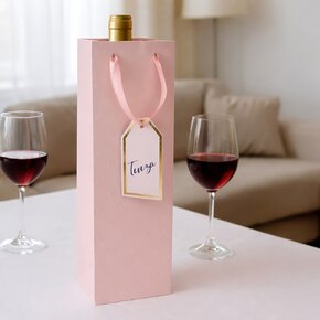 Dárková taška vytlačovaná srdíčka 12x9x36 cm