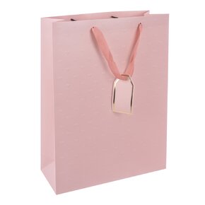 Dárková taška vytlačovaná srdíčka 30,5x12x42 cm