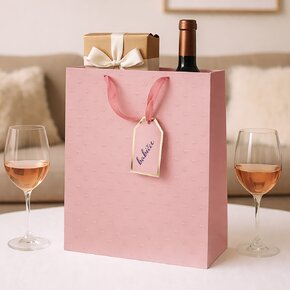 Dárková taška vytlačovaná srdíčka 30,5x12x42 cm