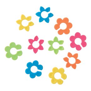 Rozlišovač na sklenice kytičky 10 ks