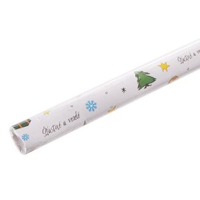 Vánoční balicí papír Šťastné a veselé 500x70 cm