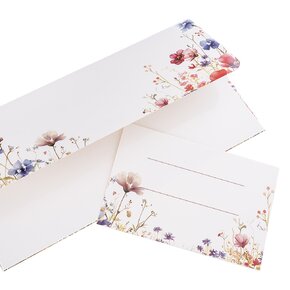 Papírová obálka kvítí s vloženou kartičkou
