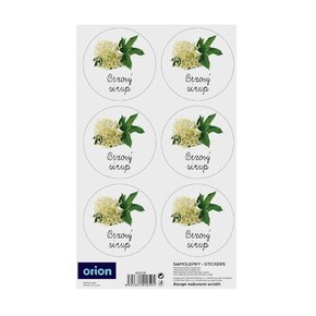 Samolepky na láhve Bezový sirup